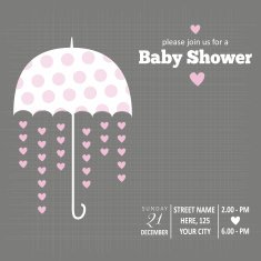 Baby girl invitation for baby shower N2