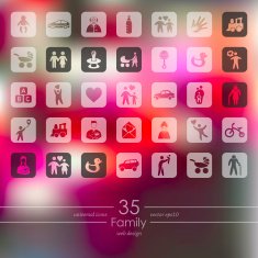 Set of family icons N7