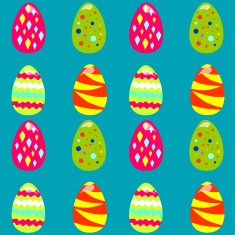 seamless pattern with easter eggs