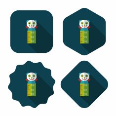 Height scale flat icon with long shadow eps10 N13