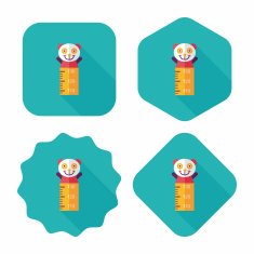 Height scale flat icon with long shadow eps10 N15
