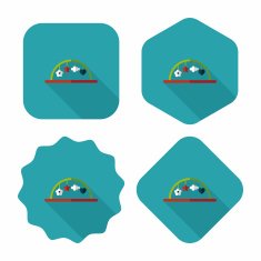 Baby crib hanging toy flat icon with long shadow eps10 N23