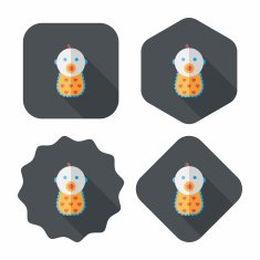 baby flat icon with long shadow eps 10 N23