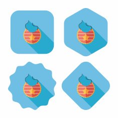 baby bib flat icon with long shadow eps10 N15