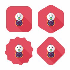 baby flat icon with long shadow eps 10 N24