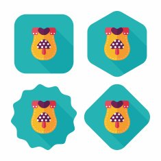 baby bib flat icon with long shadow EPS 10 N71