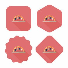 Baby crib hanging toy flat icon with long shadow eps10 N26