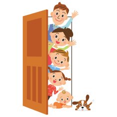 door and family