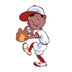 Baseball player with ball and glove N2