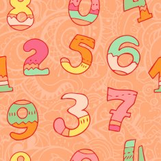 Numbers vector pattern