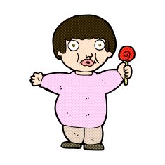 comic cartoon fat child N3