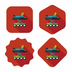 Baby walker flat icon with long shadow eps10 N43