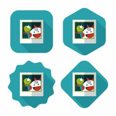 newborn photo flat icon with long shadow eps10 N14