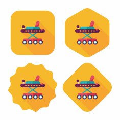 Baby walker flat icon with long shadow eps10 N45