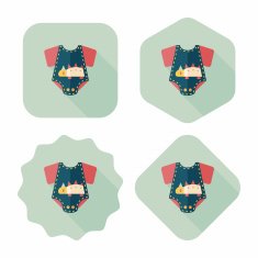 baby onesie flat icon with long shadow EPS 10 N21