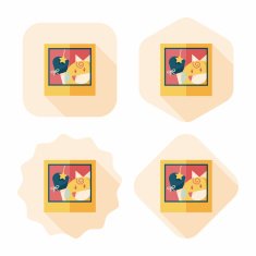 newborn photo flat icon with long shadow eps10 N17