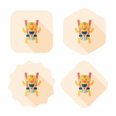 baby flat icon with long shadow eps10 N92