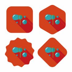 bubbles flat icon with long shadow eps10 N13