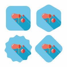 bubbles flat icon with long shadow eps10 N14