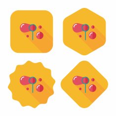 bubbles flat icon with long shadow eps10 N15