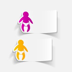 realistic design element baby N13