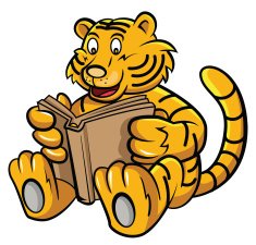 Baby Tiger Learning with Book