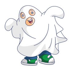 Boy with Ghost Costume