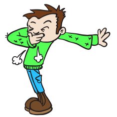 boy sneeze
