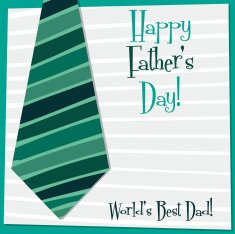 Father's Day tie card in vector format N7