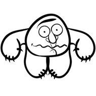 Funny cartoon monster vector illustration
