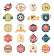 Baby badge banner design flat background set eps10 N190