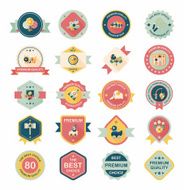 Toy badge banner design flat background set eps10 N15