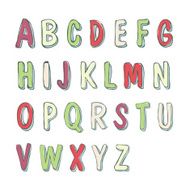 Cute childish font Vector EPS8