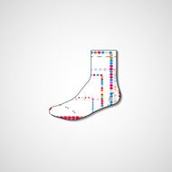 Abstract illustration on sock N10