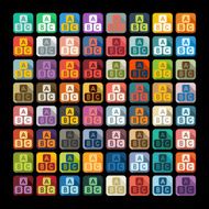 Flat design toy cube N2