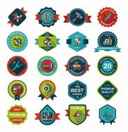 Toy badge banner design flat background set eps10 N20