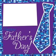 Father&#039;s Day cut out tie card in vector format N2