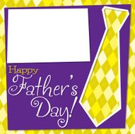 Father&#039;s Day cut out tie card in vector format N4