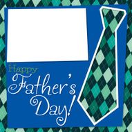 Father&#039;s Day cut out tie card in vector format N6