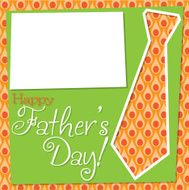 Father&#039;s Day cut out tie card in vector format N9