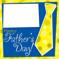 Father&#039;s Day cut out tie card in vector format N11