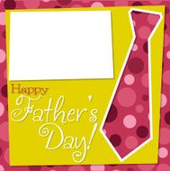 Father&#039;s Day cut out tie card in vector format N12