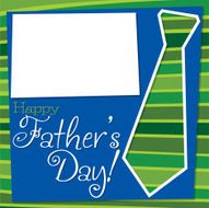 Father&#039;s Day cut out tie card in vector format N13