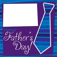 Father&#039;s Day cut out tie card in vector format N14