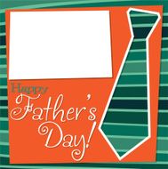 Father&#039;s Day cut out tie card in vector format N15