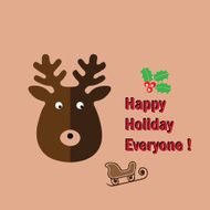 christmas greeting reindeer