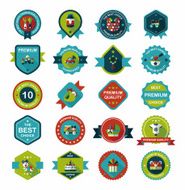 Baby badge banner design flat background set eps10 N210
