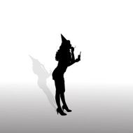 Vector silhouette of a woman N54