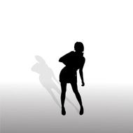 Vector silhouette of a woman N59