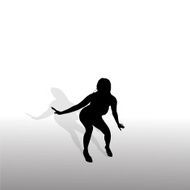 Vector silhouette of a woman N60